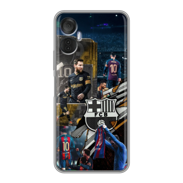 Силиконовый чехол на Itel Vision 5 Plus с принтом Messi Barcelona