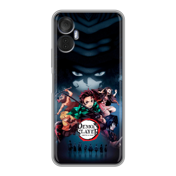 Силиконовый чехол на Itel Vision 5 Plus с принтом Demon Slayer Клинок рассекающий демонов