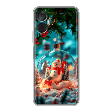 Силиконовый чехол на Itel Vision 5 Plus с принтом Новый год