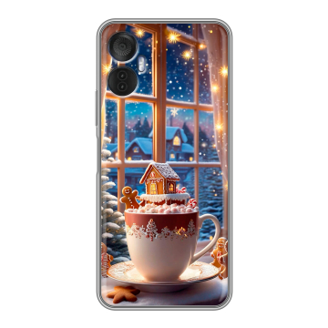 Силиконовый чехол на Itel Vision 5 Plus с принтом Новый год