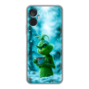 Силиконовый чехол на Itel Vision 5 Plus с принтом Новый год гринч