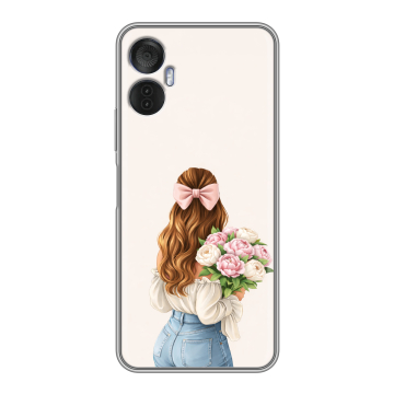 Силиконовый чехол на Itel Vision 5 Plus с принтом женский