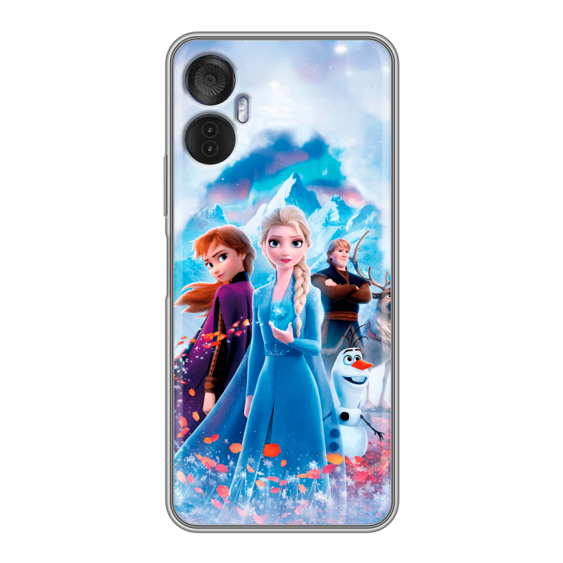 Силиконовый чехол на Itel Vision 5 Plus с принтом Холодное сердце Frozen Силиконовый чехол на Itel Vision 5 Plus с принтом Холодное сердце Frozen