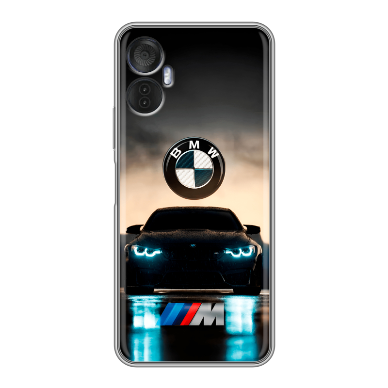 Силиконовый чехол на Itel Vision 5 Plus с принтом БМВ BMW Силиконовый чехол на Itel Vision 5 Plus с принтом БМВ BMW