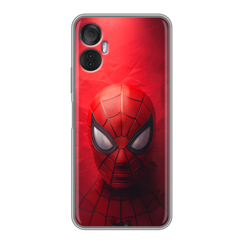 Силиконовый чехол на Itel Vision 5 Plus с принтом Spiderman Человек паук Силиконовый чехол на Itel Vision 5 Plus с принтом Spiderman Человек паук