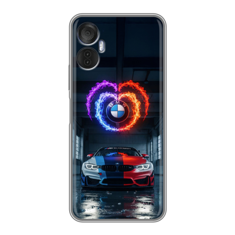 Силиконовый чехол на Itel Vision 5 Plus с принтом BMW БМВ Силиконовый чехол на Itel Vision 5 Plus с принтом BMW БМВ