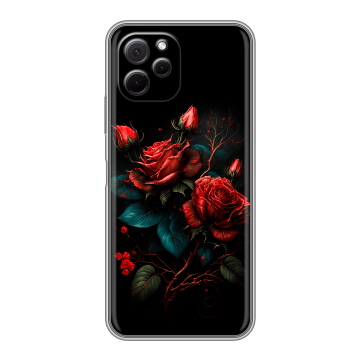 Силиконовый чехол на Huawei Nova Y61 с принтом Розы красные Силиконовый чехол на Huawei Nova Y61 с принтом Розы красные