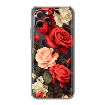 Силиконовый чехол на Huawei Nova Y61 с принтом Розы