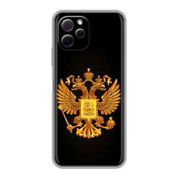 Силиконовый чехол на Huawei Nova Y61 с принтом Герб России желтый Силиконовый чехол на Huawei Nova Y61 с принтом Герб России желтый