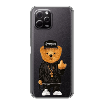 Силиконовый чехол на Huawei Nova Y61 с принтом Плюшевый медведь