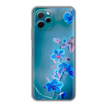 Силиконовый чехол на Huawei Nova Y61 с принтом Голубые цветы