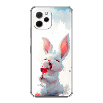 Силиконовый чехол на Huawei Nova Y61 с принтом кролик зайчик