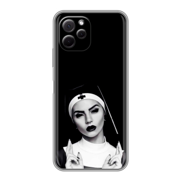 Силиконовый чехол на Huawei Nova Y61 с принтом монашка Силиконовый чехол на Huawei Nova Y61 с принтом монашка