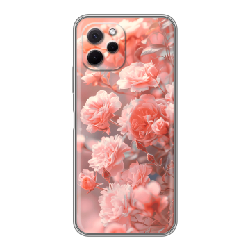 Силиконовый чехол на Huawei Nova Y61 с принтом Розы цветы