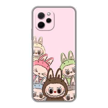 Силиконовый чехол на Huawei Nova Y61 с принтом Лабубу