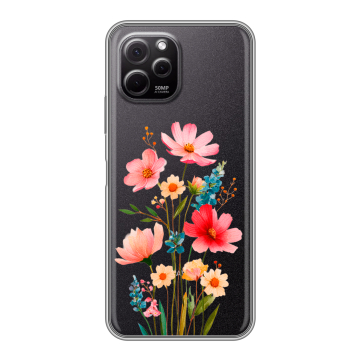 Силиконовый чехол на Huawei Nova Y61 с принтом Цветы
