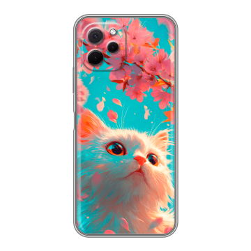 Силиконовый чехол на Huawei Nova Y61 с принтом Красивый кот