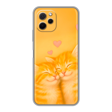 Силиконовый чехол на Huawei Nova Y61 с принтом Милые котята