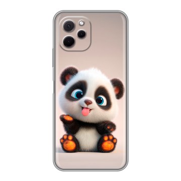 Силиконовый чехол на Huawei Nova Y61 с принтом милая панда Силиконовый чехол на Huawei Nova Y61 с принтом милая панда