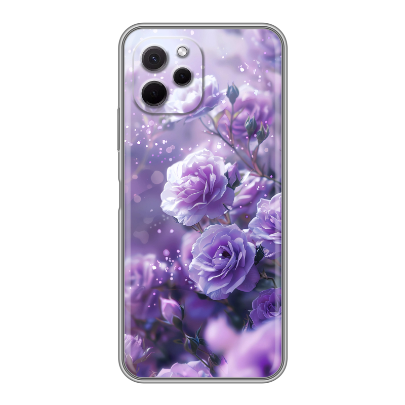 Силиконовый чехол на Huawei Nova Y61 с принтом Розы цветы Силиконовый чехол на Huawei Nova Y61 с принтом Розы цветы