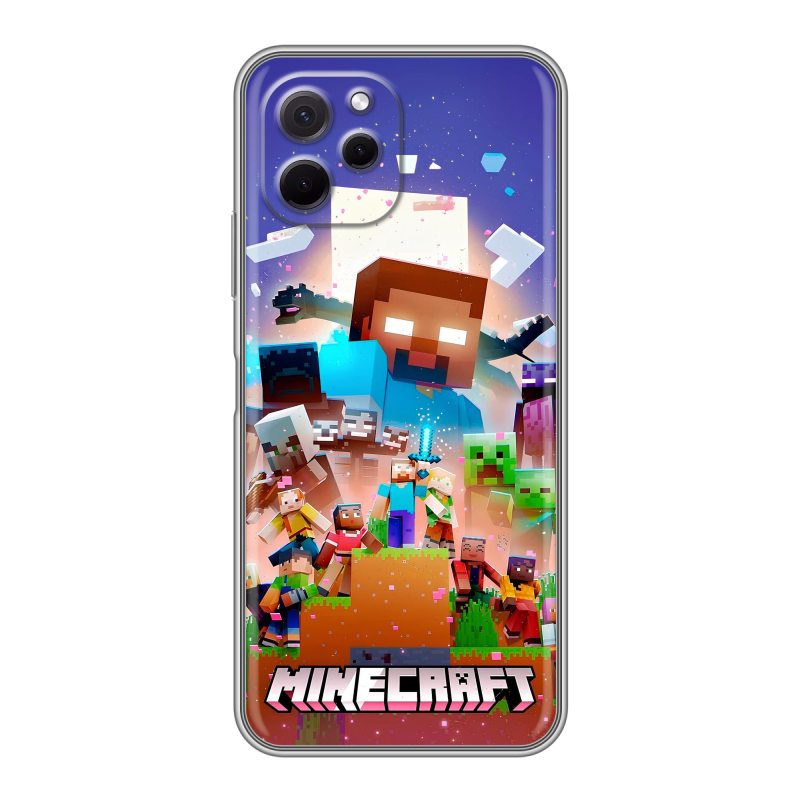 Силиконовый чехол на Huawei Nova Y61 с принтом Майнкрафт Minecraft Силиконовый чехол на Huawei Nova Y61 с принтом Майнкрафт Minecraft
