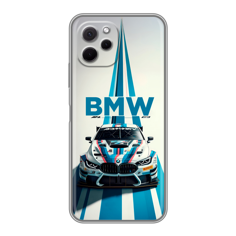 Силиконовый чехол на Huawei Nova Y61 с принтом БМВ BMW Силиконовый чехол на Huawei Nova Y61 с принтом БМВ BMW
