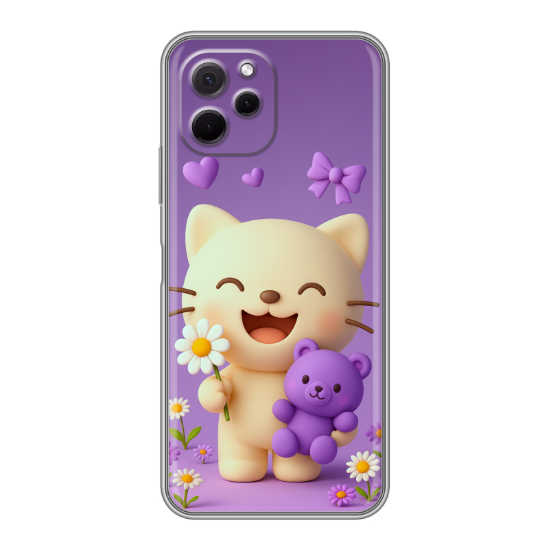 Силиконовый чехол на Huawei Nova Y61 с принтом для девочек Силиконовый чехол на Huawei Nova Y61 с принтом для девочек