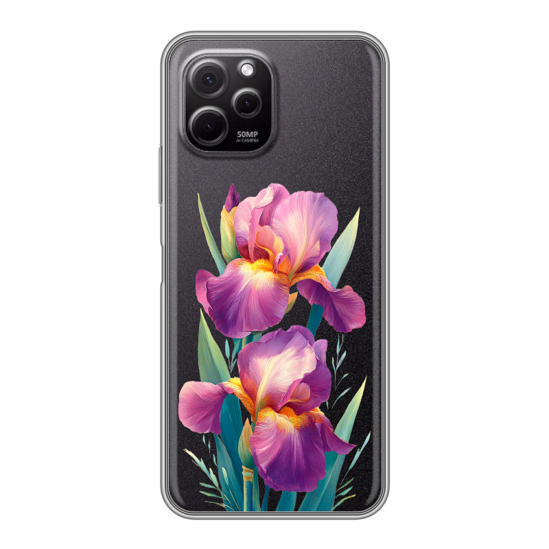 Силиконовый противоударный чехол на Huawei Nova Y61 с принтом Цветы орхидеи Силиконовый противоударный чехол на Huawei Nova Y61 с принтом Цветы орхидеи