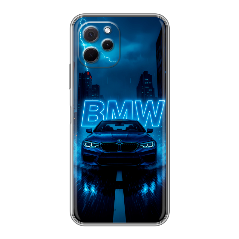 Силиконовый противоударный чехол на Huawei Nova Y61 с принтом BMW БМВ Силиконовый противоударный чехол на Huawei Nova Y61 с принтом BMW БМВ