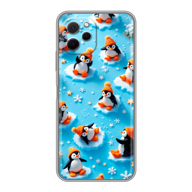 Силиконовый противоударный чехол на Huawei Nova Y61 с принтом Новый год Силиконовый противоударный чехол на Huawei Nova Y61 с принтом Новый год