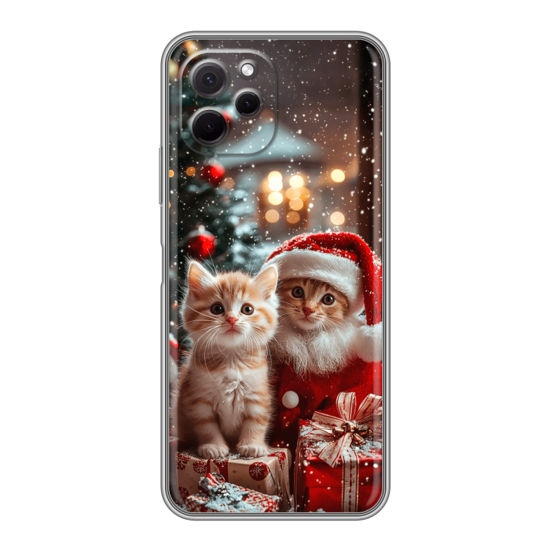 Силиконовый противоударный чехол на Huawei Nova Y61 с принтом Новый год Силиконовый противоударный чехол на Huawei Nova Y61 с принтом Новый год