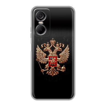 Силиконовый чехол на Tecno Pop 6 Pro с принтом Герб России Силиконовый чехол на Tecno Pop 6 Pro с принтом Герб России