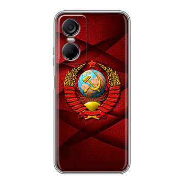 Силиконовый чехол на Tecno Pop 6 Pro с принтом Герб СССР Силиконовый чехол на Tecno Pop 6 Pro с принтом Герб СССР
