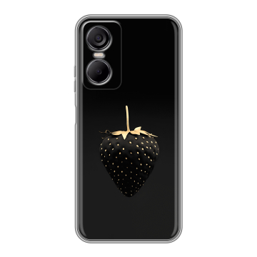 Силиконовый чехол на Tecno Pop 6 Pro с принтом Черная клубника Силиконовый чехол на Tecno Pop 6 Pro с принтом Черная клубника