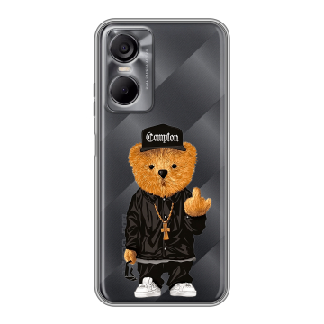 Силиконовый чехол на Tecno Pop 6 Pro с принтом Мишка Силиконовый чехол на Tecno Pop 6 Pro с принтом Мишка
