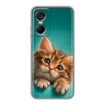 Силиконовый чехол на Tecno Pop 6 Pro с принтом котенок Силиконовый чехол на Tecno Pop 6 Pro с принтом котенок