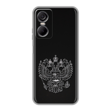 Силиконовый чехол на Tecno Pop 6 Pro с принтом Герб России Силиконовый чехол на Tecno Pop 6 Pro с принтом Герб России