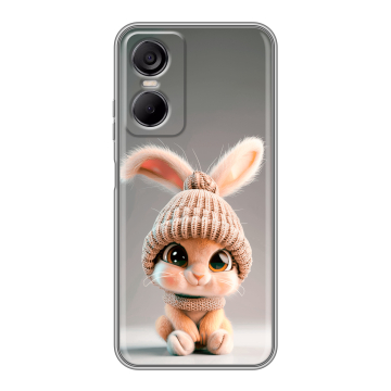 Силиконовый чехол на Tecno Pop 6 Pro с принтом Кролик