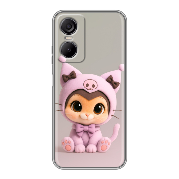 Силиконовый чехол на Tecno Pop 6 Pro с принтом Куроми Kuromi Силиконовый чехол на Tecno Pop 6 Pro с принтом Куроми Kuromi