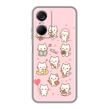 Силиконовый чехол на Tecno Pop 6 Pro с принтом Hello Kitty Хелоу Кити Силиконовый чехол на Tecno Pop 6 Pro с принтом Hello Kitty Хелоу Кити