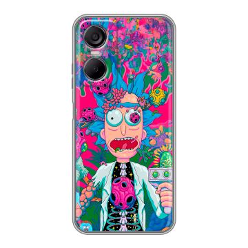 Силиконовый чехол на Tecno Pop 6 Pro с принтом Рик и Морти Rick Morty Силиконовый чехол на Tecno Pop 6 Pro с принтом Рик и Морти Rick Morty