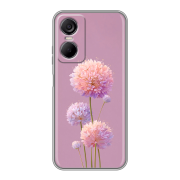 Силиконовый чехол на Tecno Pop 6 Pro с принтом Цветы