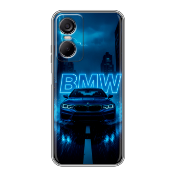 Силиконовый чехол на Tecno Pop 6 Pro с принтом BMW БМВ Силиконовый чехол на Tecno Pop 6 Pro с принтом BMW БМВ