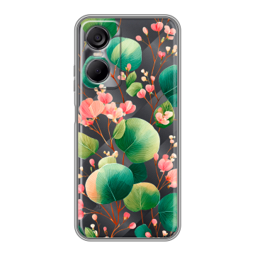 Силиконовый чехол на Tecno Pop 6 Pro с принтом женский