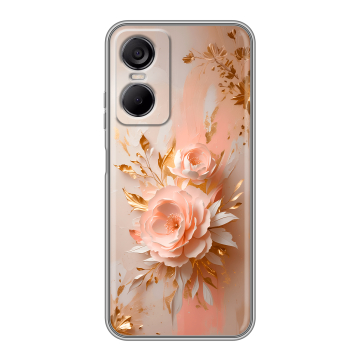 Силиконовый чехол на Tecno Pop 6 Pro с принтом женский