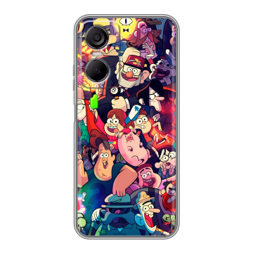 Силиконовый чехол на Tecno Pop 6 Pro с принтом Gravity Falls Гравити Фолз Силиконовый чехол на Tecno Pop 6 Pro с принтом Gravity Falls Гравити Фолз