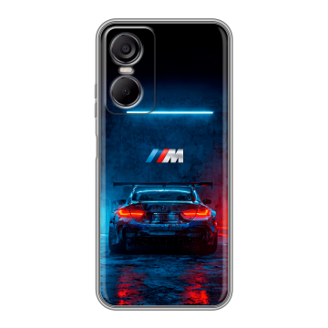 Силиконовый чехол на Tecno Pop 6 Pro с принтом BMW БМВ Силиконовый чехол на Tecno Pop 6 Pro с принтом BMW БМВ
