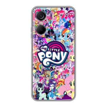 Силиконовый чехол на Tecno Pop 6 Pro с принтом My little pony Дружба чудо Силиконовый чехол на Tecno Pop 6 Pro с принтом My little pony Дружба чудо