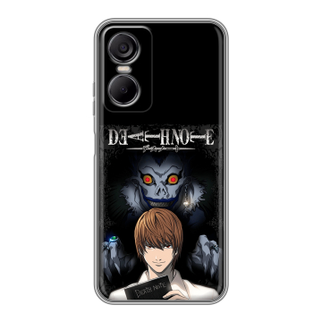 Силиконовый чехол на Tecno Pop 6 Pro с принтом Death note Тетрадь смерти