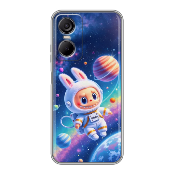 Силиконовый чехол на Tecno Pop 6 Pro с принтом Labubu Лабубу Силиконовый чехол на Tecno Pop 6 Pro с принтом Labubu Лабубу